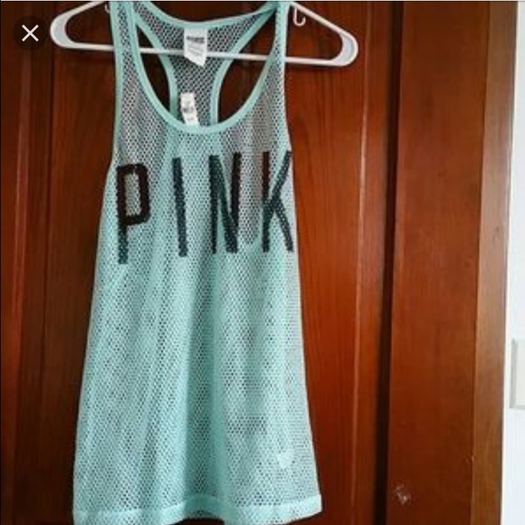 NWT Victorias Secret Pink mesh tank cover up XS