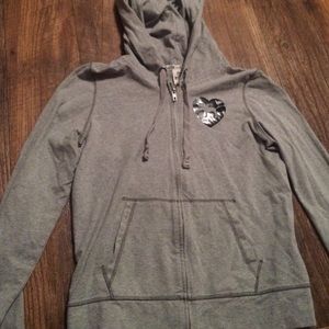 Grey zip up