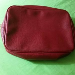 Estee Lauder red makeup bag