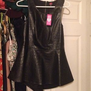 Nice Bebe leather top