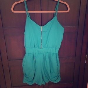 Blue Chiffon Romper