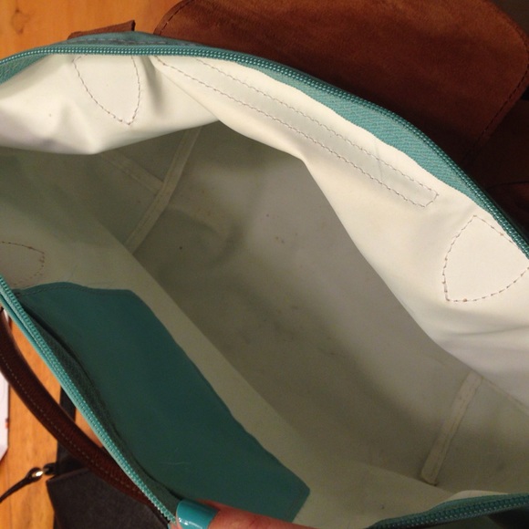 RARE Teal Longchamp Bag- small - Picture 4 of 4