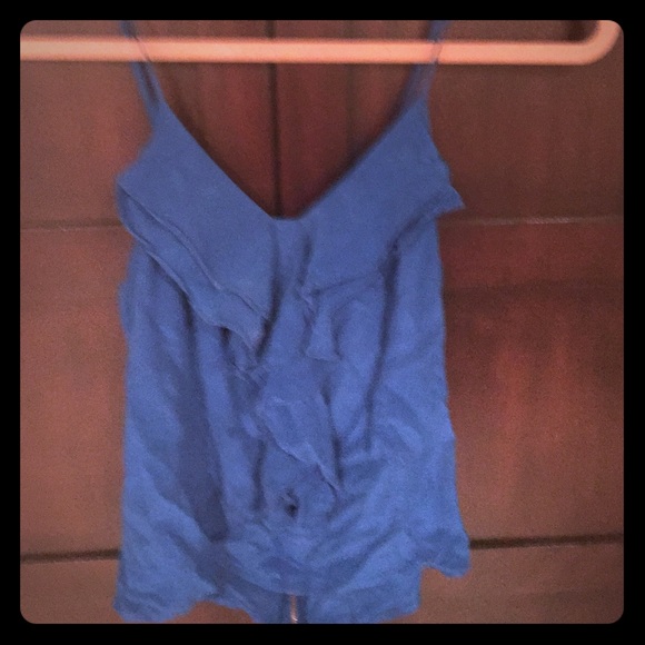 Blue chiffon top