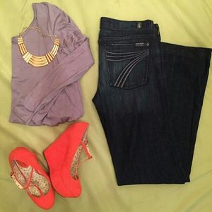 Lucky Brand 7  dojo Jean's flare legs Tall