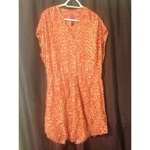 Pure Energy Red/Orange Animal Print Dress