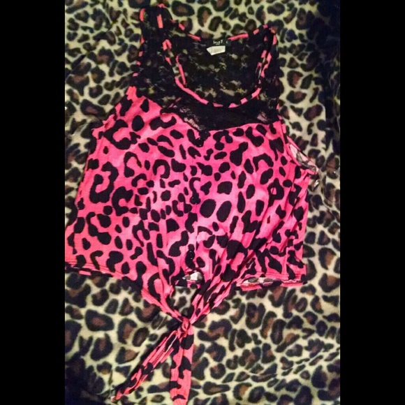 Pink leopard shirt