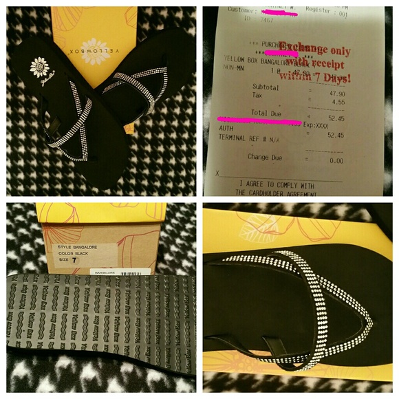 SOLD🚨 NWT Yellow Box Sandals w/ Rhinestones - Picture 1 of 1