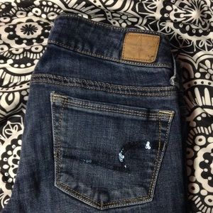 American Eagle sequin skinny kick jeans