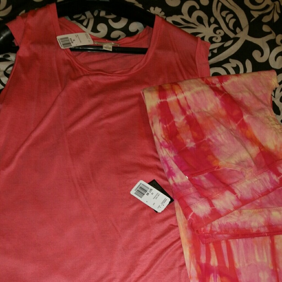 Forever 21 Shear, high low shirt and pants bundle