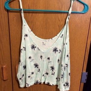 H&M blue flower tank top