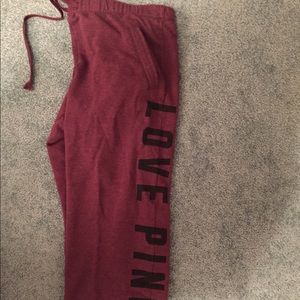 Victoria's Secret maroon sweatpants M