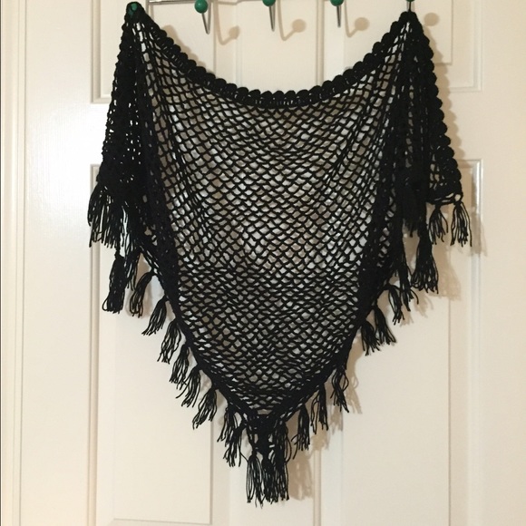 Black scarf or poncho
