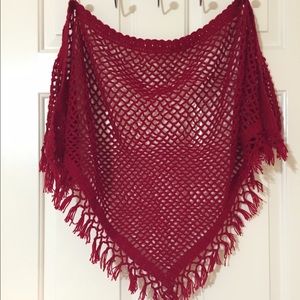 Red scarf or poncho