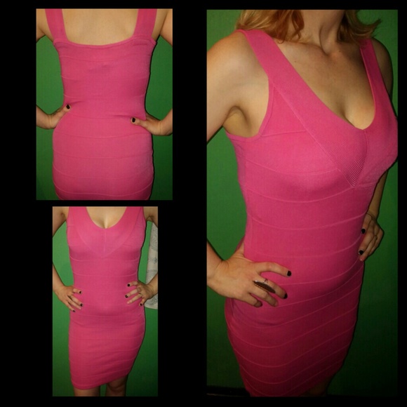 Guess. Pink bandage dress