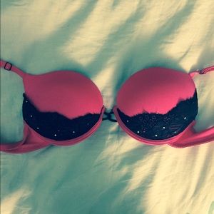 2 cups added! Hot pink bra!