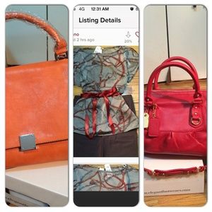 Bundle 2 handbags 1 blouse