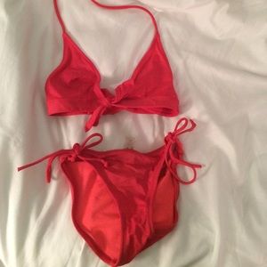 Victoria Secret coral bikini triangle top