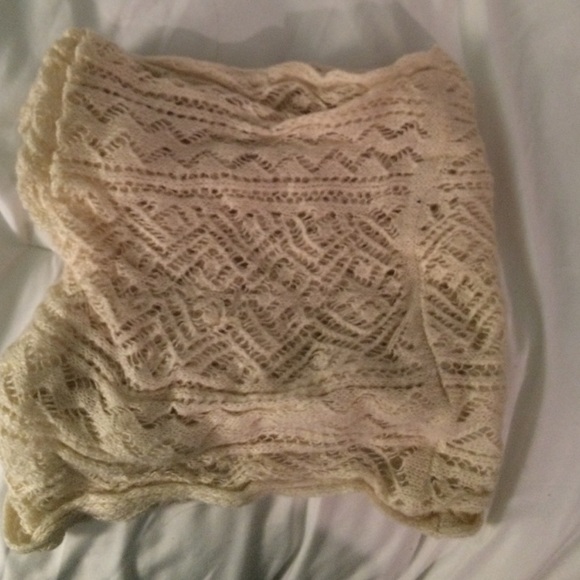 Lace crotchet trible infinity scarf