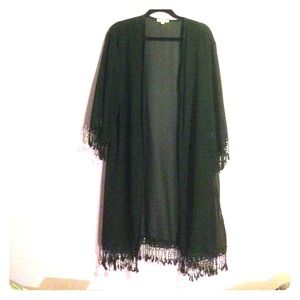 Chiffon Fringe Kimono