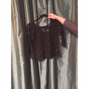 Black lace shirt