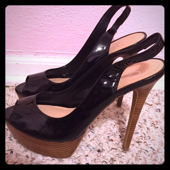 👠Jessica Simpson sling back peep toe heels size 9