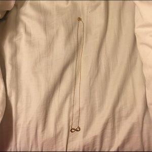 Rose gold infinity necklace