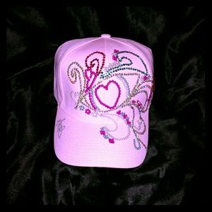 Rhinestones and pearl hat