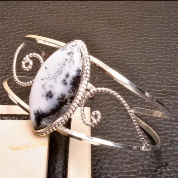 Natural Dendritic Agate Cuff