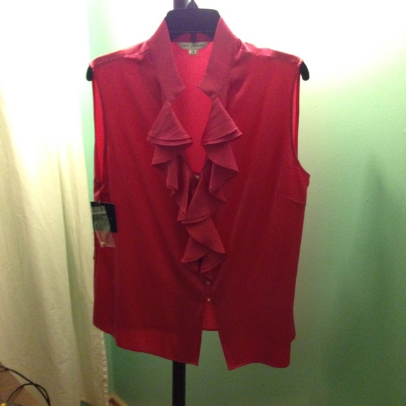 St.John pink button up blouse