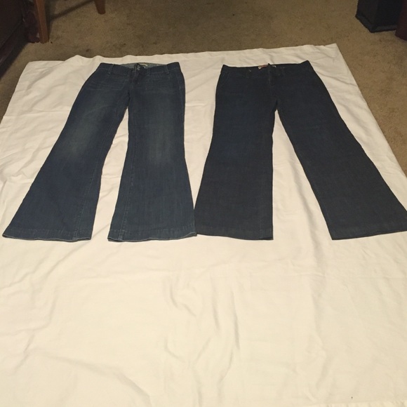 Gap trouser and gap curvy stretch wide leg jeans