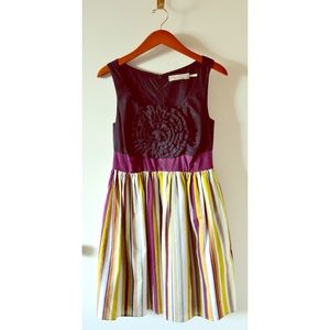 Anthropologie Bold Boutonnière Dress by Burlapp Sm