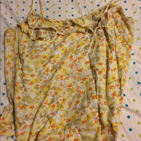 Cute yellow floral tank