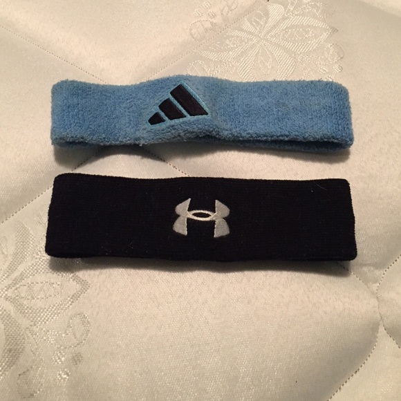 Adidas and under armour headbands