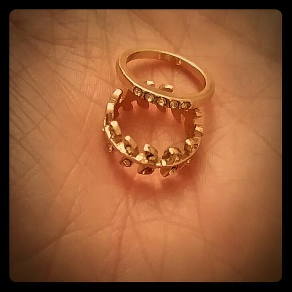2 piece midi ring set