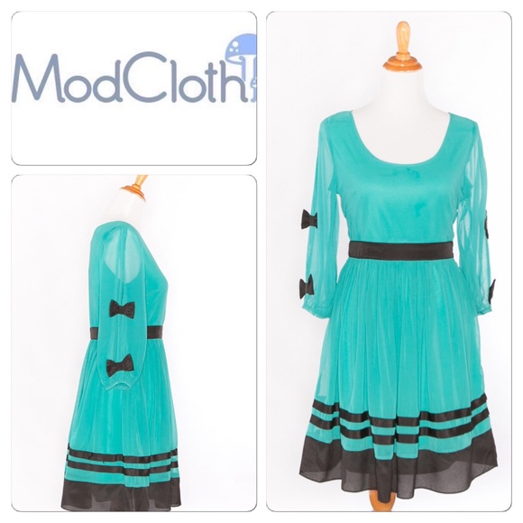 NEW Modcloth Chiffon Bow Dress