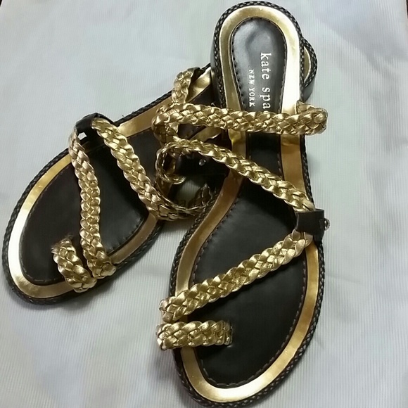 Kate Spade idonia gold braided sandals - Picture 3 of 4