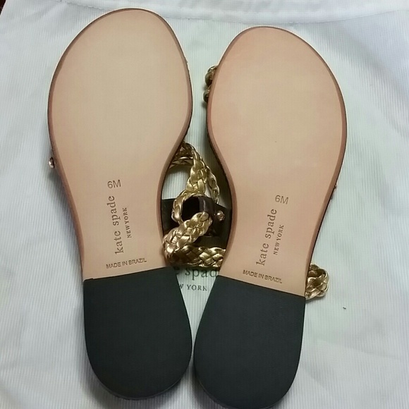 Kate Spade idonia gold braided sandals - Picture 4 of 4