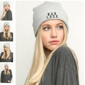 Brandy Melville Bad Luck Embroidery Beanie