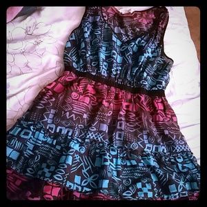 Multi colored short summer dress