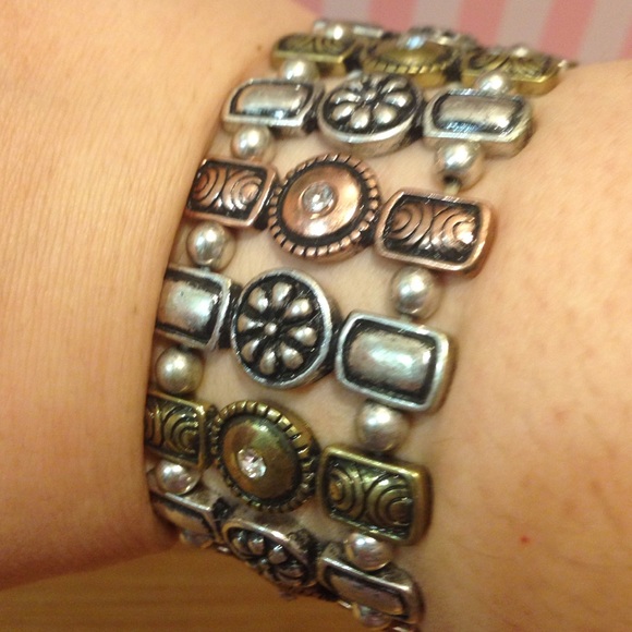 💌 Bracelet 💌 stretchy 💌rose/gold/silver tones💌 - Picture 2 of 4