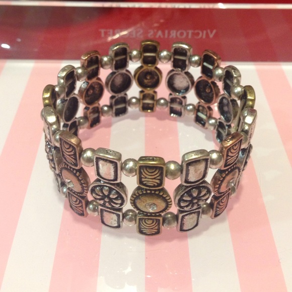 💌 Bracelet 💌 stretchy 💌rose/gold/silver tones💌 - Picture 3 of 4