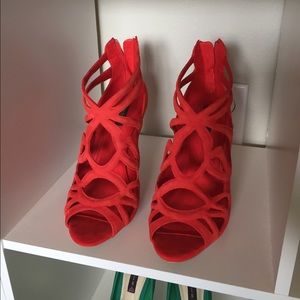 Zara Shoes - Zara red gladiator heels size 39 Zara Shoes - Zara red gladiator heels size 39