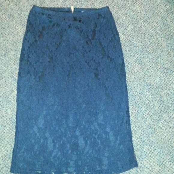Black lace skirt