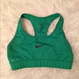 Nike Pro green sports bra