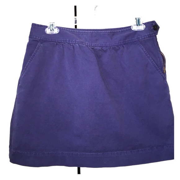 J Crew Blue pocketed Skirt