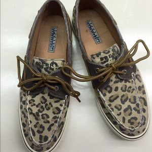 Leopard Sperry Top Siders Size 7