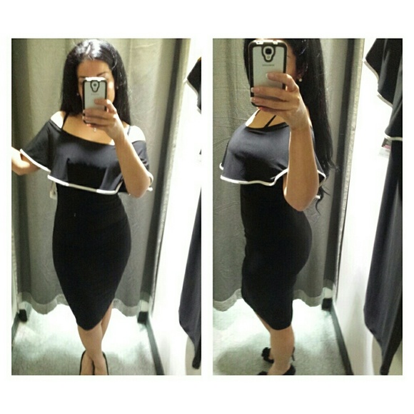 Black bodycon dress