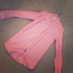 Oversized Pink Striped Button Down