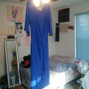 Blue form fitting dress