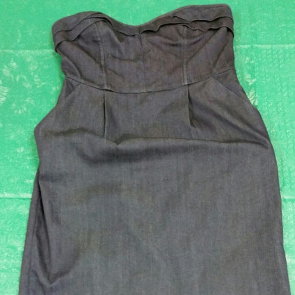 *SOLD* Armani Exchange denim sweetheart strapless